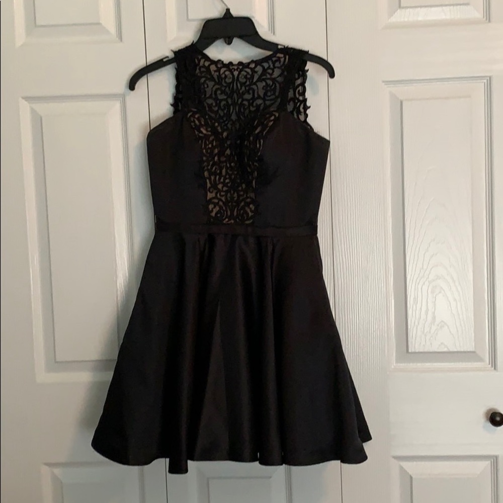 La Femme Black Cocktail Dress